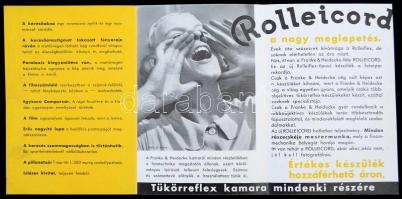 cca 1920-1940 Rolleicord Foto record brosúra, Braunschweig, Franke&Heidecke, Athenaeum, német ny...