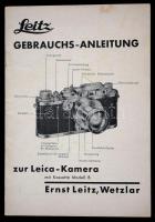 1939 Leica brosúra, Leitz Gebrauchs-Anleitung zur Leica Kamera, német nyelven, 31 p.
