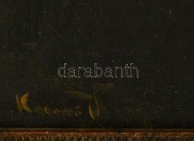 Olvashatatlan jelzéssel: Öreg juhász portréja. Olaj, vászon, keretben, 48×36 cm