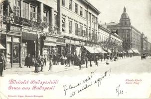 1899 Budapest V. Károly körút, Kohn Benő és Heller Móric üzletei, Schmidt Edgar kiadása (Rb)