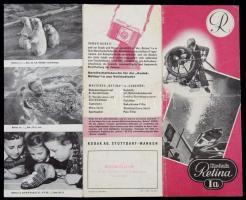 cca 1920-1940 Kodak Retina Ia, német nyelven, kissé viseltes állapotban, 20x8 cm.