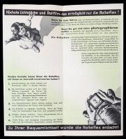 cca 1920-1940 Rolleiflex brosúra, In die Ferien mit Rolleiflex, Braunschweig, Franke&Heidecke, n...
