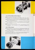 1961 Exaktra Varex IIa, Drezda, Ihagee Kamerawerk, német nyelven, 7 p., 21x14 cm