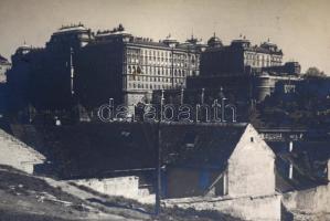 cca 1910 A királyi palota a Tabán felől, 11x16 cm