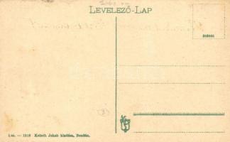 Bezdán, Fő utca, szálloda és vendéglő "Mindent vissza! Ezt is vissza!" felirattal. Kelsch ...