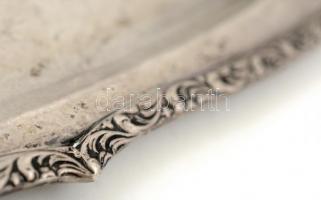 Ezüst (Ag.) tálca, jelzett, mesterjeggyel, karcos, 31×16 cm, nettó:270 g