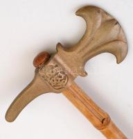 1933 "Hungaria" feliratú cserkész fokos a gödöllői Jamboree-ról, réz fejjel, nád nyéllel, ...