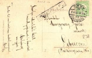 Borossebes, Sebis; Piac tér, Főerdészi lak, Kerületi Munkásbiztosító Pénztár / market square, forest...