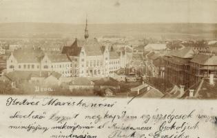 1899 Déva, látkép építkezéssel / panorama view with construction site, photo