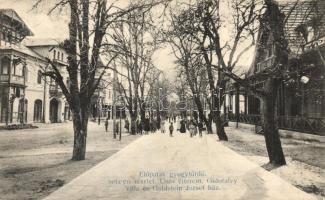 Előpatak, Valcele; Sétatér, Unió étterem, Gidofalvy Villa és Goldstein ház. Berkó Lipót kiadása / promenade, villas, restaurant  (fl)