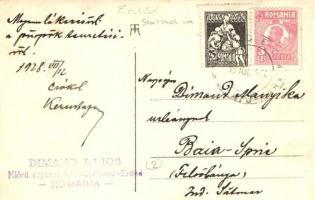 1928 Erdőd, Károlyierdőd, Ardud; Dr. Boromissza Tibor püspök ravatala. Foto Kósa. Dimad Lajos lelkés...