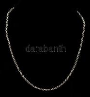 Ezüst(Ag) ovális szemű anker nyaklánc, jelzett, h: 42 cm, nettó: 8,3 g