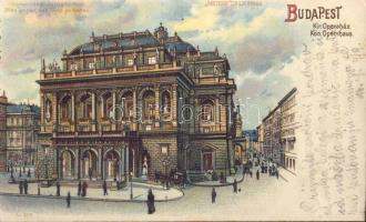 Budapest Opera Gegen Licht Litho
