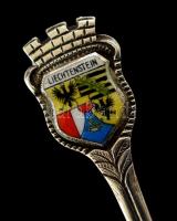 Ezüst(Ag) "Lichtenstein" kiskanál, jelzett, h: 10 cm, bruttó: 9,1 g