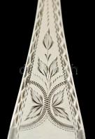 Ezüst(Ag) főzelékes kanál, aranyozott merőrésszel, jelzett, h: 27 cm, 75 g