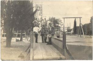 Osztrák-magyar tengerész tiszt, katonák / Austro-Hungarian mariner officer, soldiers, photo