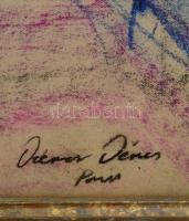 Diener jelzéssel: Paris. Pasztell, papír, üvegezett keretben, 30×40 cm