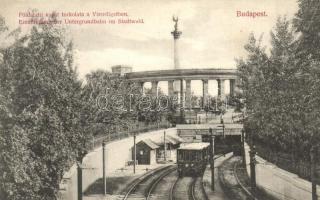 Budapest XIV. Városliget, földalatti vasút torkolata, Hősök tere, Divald Károly (EK)