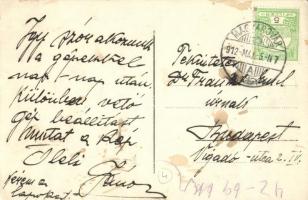 1912 Mosonmagyaróvár, Magyaróvár; Vetőgép beállítása a téren, photo (fl)