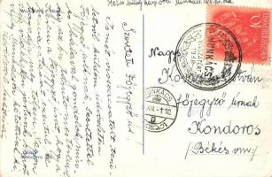 Munkács, Munkacheve; vár / castle, 'Munkács visszatért' So. Stpl. (EK)