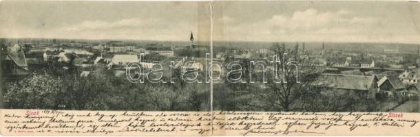 1899 Sziszek, Sisak; panorámalap, S. Jünker kiadása / panoramacard (r)
