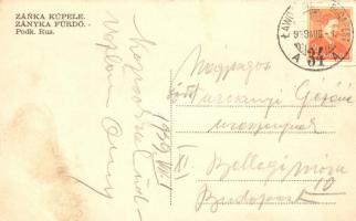 Zányka-fürdő, turistaház telep csoportképpel / rest house