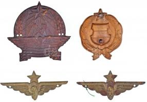 4db-os fém felvarró, illetve jelvény tétel a szocialista korszakból T:2,2- tűhiány