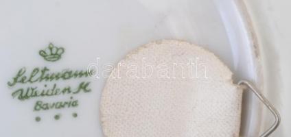 3 db porcelán és fajansz falitányér, kézzel festett, matricás, hibátlanok, jelzettek, 14, 17 és 20 c...