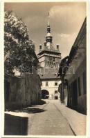 Segesvár, Sighisoara; Óratorony / clock tower, Josef Fischer photo (Rb)