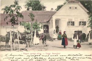 Magyar paraszt udvar, KI. V. Bp. / Ungar. Bauernhof / Hungarian farm, folklore (EK)