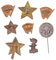 8db-os vegyes szovjet jelvény és kitűző tétel T:2
8pcs of various Soviet badges and pins C:XF