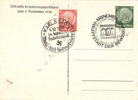 1938 'Und Ihr habt doch gesiegt!' Offizielle Erinnerungspostkarte zum 9. November / NS pro...