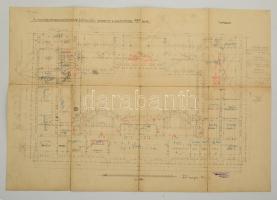 VÉDETT 1900 Budapest V. A Postatakarékpénztár Hold utcai épületének eredeti tervrajzai. Lechner Ödön...
