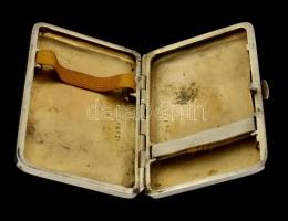 Ezüst(Ag) névjegykártyatartó zománcberakással, jelzett, 8x5,3x1 cm, bruttó: 90,5 g