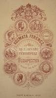 cca 1890 Hánzich Lajos és neje, keményhátú fotó, Kózmata Ferenc (Budapest), 16x11 cm