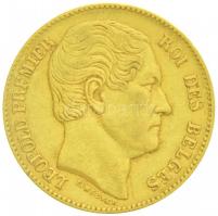 Belgium 1865. 20Fr Au I. Lipót L. WIENER (6,41g/0.900) T:2,2- /  Belgium 1865. 20 Francs Au Leopold I L. WIENER (6,41g/0.900) C:XF,VF Krause KM#23