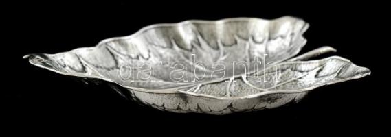 Ezüst(Ag) leveles tálka, jelzett(Buccallati), 9x7 cm, nettó: 28,2 g