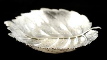 Ezüst(Ag) öblös leveles tálka, jelzett(Buccallati), 9,5x8,5 cm, nettó: 40,5 g