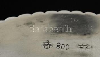 Ezüst(Ag) "II. Preis Hubertus-Jagd 1908" vadászdíj, jelzett, 8x7,5 cm, nettó: 84,9 g