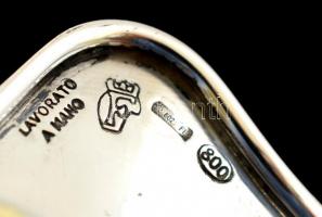 Ezüst(Ag) borkóstoló tálka, jelzett, h: 14,5 cm, d: 8 cm, nettó: 61 g