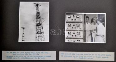 1954-1966 Vietnami távközlési hálózat építése, 29 fotó, francia és vietnámi feliratokkal, lakozott f...