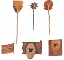 6db-os vegyes eszperantó tematikájú jelvény és kitűző tétel T:2
6pcs of various Esperanto themed ba...