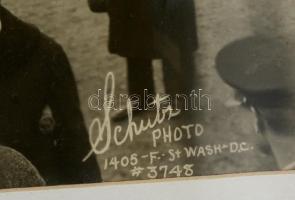 1928 A new-yorki Kossuth szobor avatására induló amerikai politikusok és a magyar delegáció, Washing...