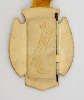 1904 Nagyváradi táncrend, díszes szecessziós fém foglalattal, Ferenc Józsefet ábrázoló fém kisplaszt...