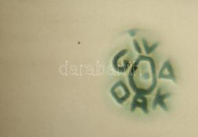 Iparművészi Vállalatos Gorka tálka, mázas kerámia, jelzett, hibátlan, 21×12 cm