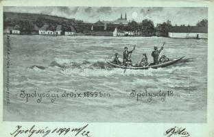 1899 Ipolyság, Sahy; Árvíz. Kanyó A. kiadása / flood