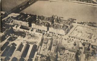 Budapest, Margit híd, uszályok, légifelvétel, photo  "LÉGI POSTA MEGNYITÁS RÁKOSI REPÜLŐ NAP" So.Stpl,