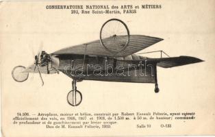 Airplane, engine and propeller built by Robert Esnault-Pelterie (EK)