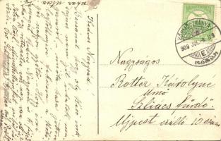 Körmöcbánya, Kremnica; Zólyom völgyi vasútvonal, gőzmozdony. Ritter Lipót kiadása / locomotive