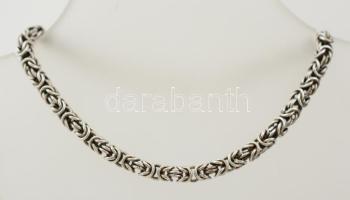 Ezüst(Ag) királylánc karkötő, jelzett, h: 20 cm, nettó: 11,4 g